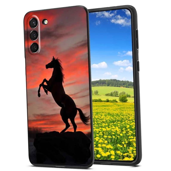 Compatible with Samsung Galaxy S21 Phone Case, Horse-9 Case Silicone Protective for Teen Girl Boy Case for Samsung Galaxy S21