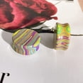 thumbnail image 3 of Rainbow Stone Double Flare Ear Plugs Tunnels Natural Organic Stones Expander Ears Piercing Stretcher Gauge Plug for Women Men Fashion Body Jewelry, 3 of 6