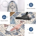 thumbnail image 4 of Washable Runner Rug, 2x8 Non-Slip Boho Vintage Hallway Rug with Rubber Backing, Low Pile Faux Wool Distressed Carpet Runner for Bedroom, Kitchen, Laundry, Entrance, 4 of 7
