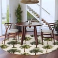 thumbnail image 3 of Round Rugs 7 Ft, Date Palm Trees Non Slip Area Rugs for Kitchen Bedroom Entryway, Retro Summer Tropical Trees Plants Beige Washable Carpet Runner Rug Floor Mats for Bedroom Home Decor, 3 of 8