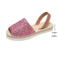 thumbnail image 5 of Samdudou Elevated Sandals for Women Open Toe Sparkly Glitter Wide Band Slingback Strap Classic Woven Espadrille Flatform Shoes Vacation Resort Wear, 5 of 9