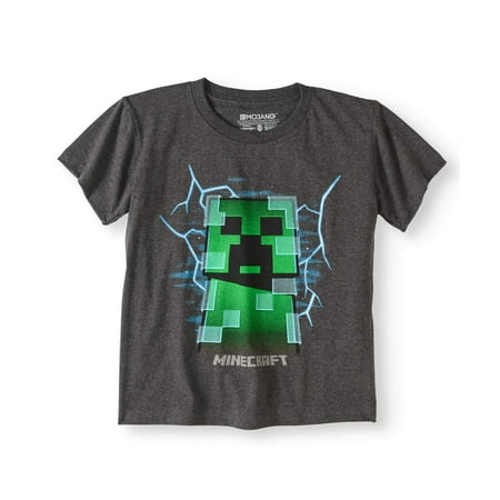 Minecraft Short Sleeve Charged Creeper Graphic T-Shirt (Little Boys & Big (Best Minecraft Screen Recorder For Windows 8)