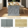 thumbnail image 6 of HOMCOM Tilt Out Trash Can Cabinet with Drawers, Farmhouse Kitchen Cabinet with Hidden Trash Can for Kitchen, Gray, 6 of 9