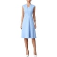 thumbnail image 2 of 2026 Summer Dress for Women Midi Length Cap Sleeve Pockets Elegant Office Work Dresses XS Light Blue, 2 of 6
