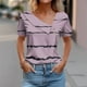 thumbnail image 2 of Tops de Algodón para Mujeres Cuello en V Casual de Manga Corta, Imitación Algodón Primavera Y Blusa de Verano, 2 of 5