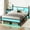 Black, variant on Fairy Twin Bed Frame with Charging Station, Metal Platform Bed with LED Lights, White