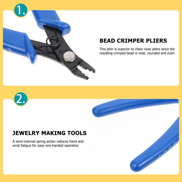 HOMEMAXS Carbon Steel Bead Crimper Pliers Bead Crimping Tool Jewelry Making  Pliers Supplies 