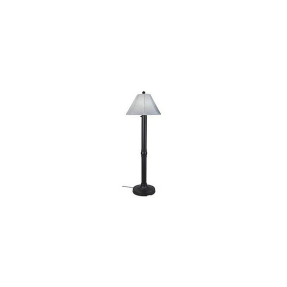 Seaside Lampe de Sol en Tissu Granit Sunbrella Noir pour Corps et Toile