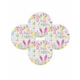 thumbnail image 7 of 15 Inch Round Placemats Set of 4, Happy Easter Non Slip Heat Insulation PP Table Mats, Spring Watercolor Bunny Eggs Flower Grey Plaid Washable Place Mats for Kitchen Dining Party Table Decor, 7 of 7