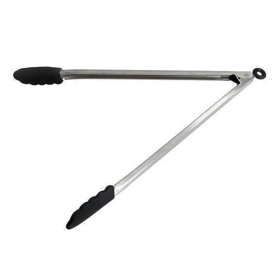 Tablecraft 4016BK 16" Silicone Tip Locking Tongs