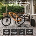 thumbnail image 5 of Electric Mountain Bike for Adults, 26" Tire E-Bike, 750W Peak Motor, 48V 7.8Ah Removable Battery, 7-Speed, UL2849, Front Suspension, 5 of 10