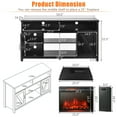 thumbnail image 2 of Gymax 59'' Fireplace TV Stand W/ 25'' 1350W Electric Fireplace Heater Black, 2 of 10
