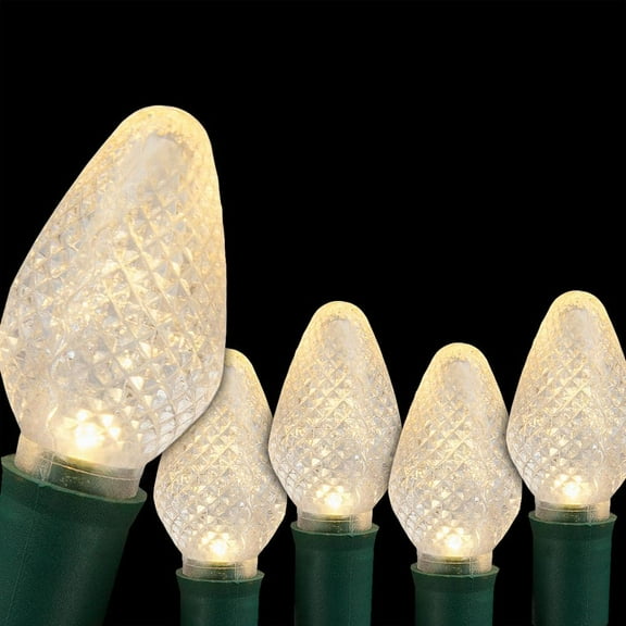 SuperBright 16 ft. 25-Light LED Warm White C7 String Light Set