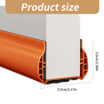 thumbnail image 2 of 2 PCS Under Door Draft Stopper, PVC Door Draught Excluder with Brush Storm Door Sweep Door Bottom Seal Fit for 1.3"-2.17" Thickness Interior Exterior Doors, 2 of 7