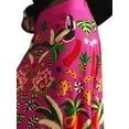 thumbnail image 6 of Women'S Skirt Midi Skirt Tropical Plant Print Pink Zipper A-Line Long Skirts Spring Summer Skirt Floral Rose Red XL, 6 of 9