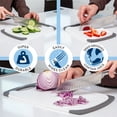 thumbnail image 4 of S&T INC. Cutting Board Set, Rubberized Edges, 3 Different Sizes, BPA-Free, White & Grey, 4 of 7