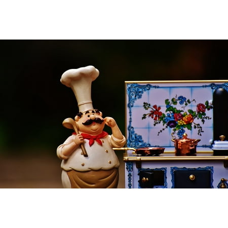 Home Gourmet Food - Cooking Eat Pan Gourmet Stove Pot Food Kitchen Poster 24x16 Adhesive Decal