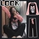 thumbnail image 3 of Conjunto de pijama con estampado de dibujos animados para mujer, ropa de dormir de manga larga con cuello redondo, estilo coreano, cómoda y elegante, suave y dulce, 3 of 4