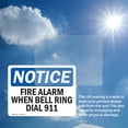 thumbnail image 6 of (2 Pack) Fire Alarm When Bell Rings Dial 911 OSHA Notice Sign, 6 of 7