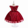 thumbnail image 4 of Edvintorg 3-10Years Toddler Girls Net Yarn Mesh Bow Ruffles Birthday Dress Princess Girl Summer Dress Party Pageant Dresses Vestido Infantil, 4 of 7