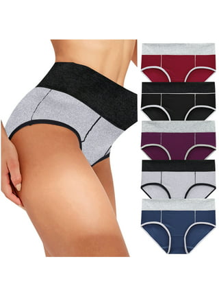 Efsteb Thongs for Women Sexy Comfortable Knickers Panties 5 Pack Briefs  Briefs Lingerie Underwear Breathable Gray