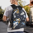 thumbnail image 6 of Pofeuu Space Cars Print Laptop Backpack Travel Canvas Backpack for School Lightweight and Comfortable Backpack College Backpack Schoolbag, 6 of 6