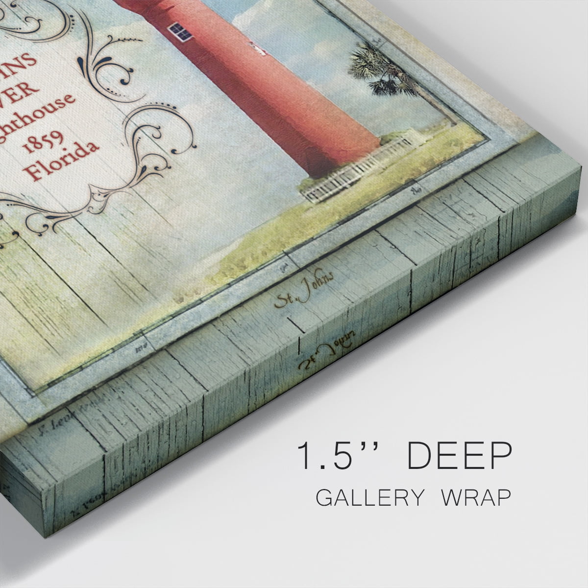 Wexford Home Florida Lighthouse XI-Premium Gallery Wrapped Canvas, 24" x 24" - Ready to Hang