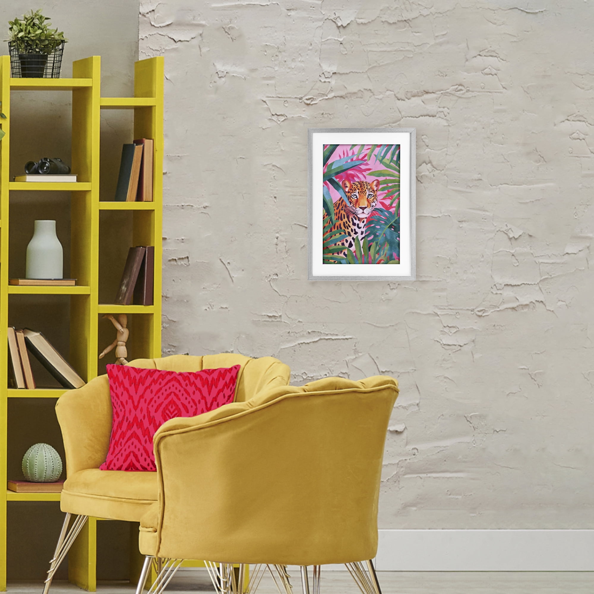 Stupell Industries Wild At Heart Leopard Gray Framed Print Under Glass, design by Andrea Haase