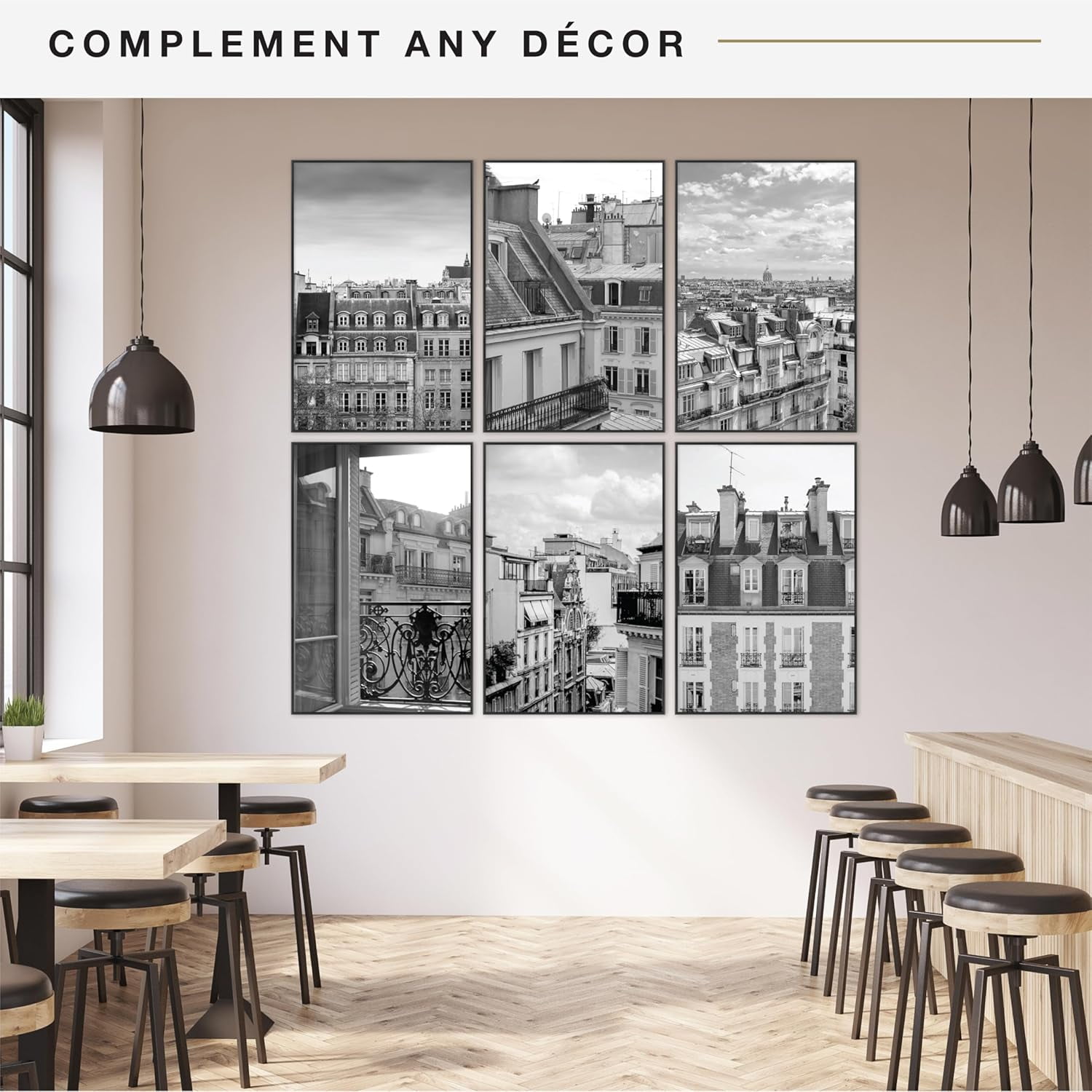 MCS Original Poster Frame 65669 24x36 Black Lightweight Vertical & Horizontal Wall Hanging Large Picture Frame for Posters, 044021656693 Art Prints & Gallery Wall (6-Pack)