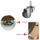 thumbnail image 5 of 4 ruedas roscadas con vástago giratorio de 1 pulgada, rueda silenciosa TPE M6 × 15, repuesto para carro, cama de bebé, gabinete de muebles, 5 of 5