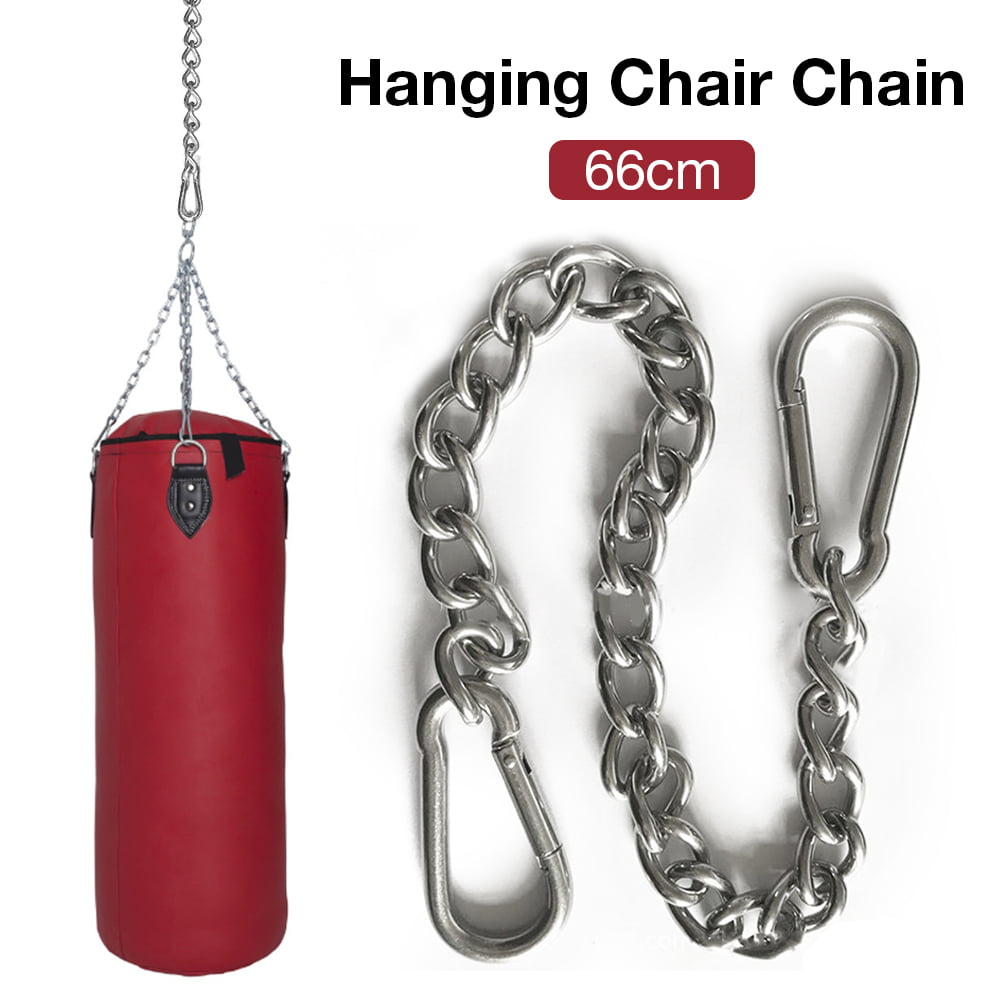 One Chain 60cm | 23 Hanging Hammock Chair Chain Hanging Kits with Two Carabiners for Hammock Sandbag Hanging Chair Indoor Outdoor JJDPARTS Chain 