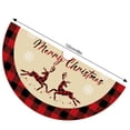 thumbnail image 2 of HadinEEon 48 inches Christmas Tree Skirt, Xmas Tree Ornaments, Red Buffalo Plaid Christmas Tree Mat, Rustic Xmas Tree Rug (Elk), 2 of 5