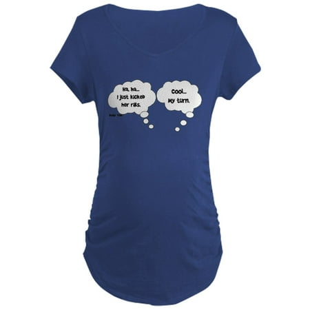 

CafePress - I JUST KICKED MOM...TWINS Maternity T Shirt - Maternity Dark T-Shirt