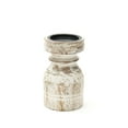 thumbnail image 4 of Expobazaar Candle Holder | Hand Carved Wooden Pillar Candle Stand| 6", 4 of 5