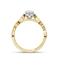 thumbnail image 4 of IGI Certified Lab Grown Diamond Engagement Ring | Center 10x5mm Marquise Cut Beaded Solitaire Stackable Promise Rings For Women In 14k Solid Yellow Gold | F-G, VS-SI Quality (1.05 Ctw) Ring Size-5, 4 of 7