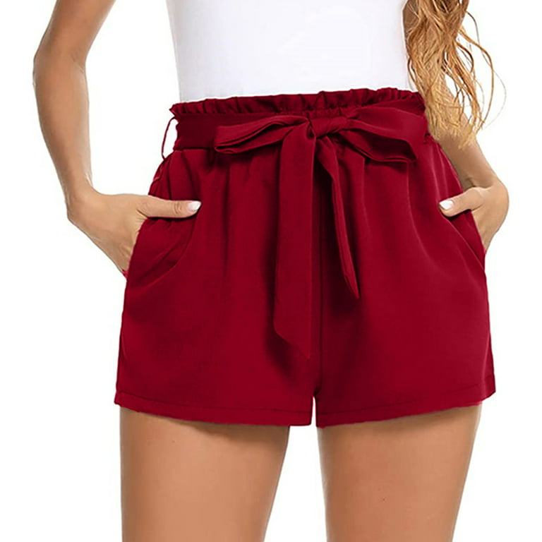 Halara High Waisted Tie Front One Piece Flowy Casual Shorts - Light Rose  Red - XS - Yahoo Shopping