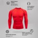 thumbnail image 3 of Ceisia Men's Compression Long Sleeve Crew Neck Athletic Base Layer Shirt Red M Gifts, 3 of 7