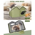 thumbnail image 3 of Maison pour Chat Chauffante, Grande Maison pour Chat d'Extérieur Chauffée pour l'Hiver avec Coussin Chauffant pour Chat, Porte d'Évasion, Maison pour Chat Isolée Surélevée d'Extérieur Résistante aux Intempéries pour Plusieurs Chats Petits Chiens, 3 of 7