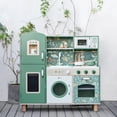 thumbnail image 2 of Classic Toy Children's Wood Play Vintage Kitchen in Green - Ages 3 and up, 2 of 8