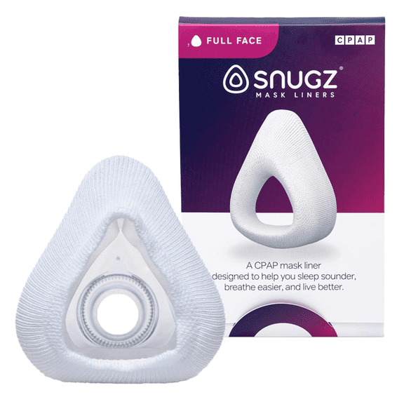 Snugz Mask Liners: Machine Washable Machine Washable, One-Size-Fits-Most CPAP Mask Liners, Pack of 2 Lasts 90 Days (Full-Face (Nose & Mouth))