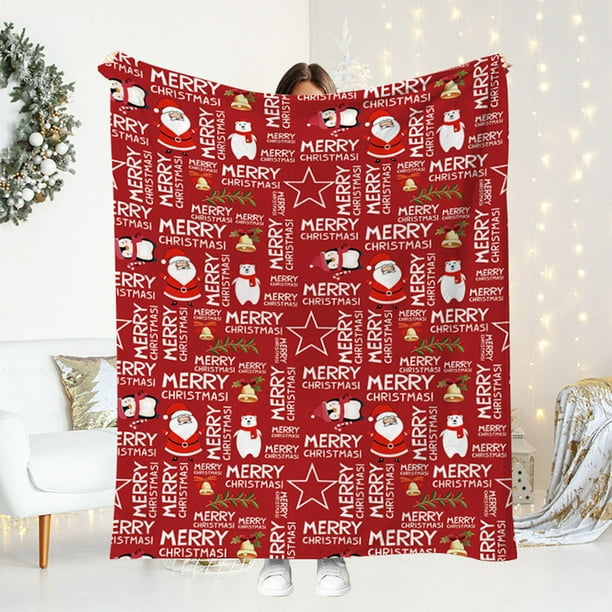 French Plush Blanket Christmas Series Plush Blanket Home Office Nap Blanket