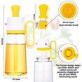 thumbnail image 5 of Dispensador de aceite de oliva de vidrio con cepillo de silicona 3 en 1, dispensador grande de aceite de oliva para cocina, vinagre, pavo, barbacoa, parrilla, freír y hornear (550 ml, amarillo dorado) ER, 5 of 5