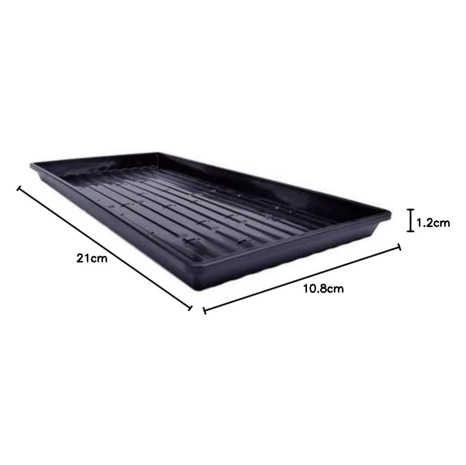 Microgreen 1020 Trays, Shallow Extra Strength 10 Pack Seed Tray with Holes - Grow Fodder, Wheatgrass, Sprouting, Plants Growing