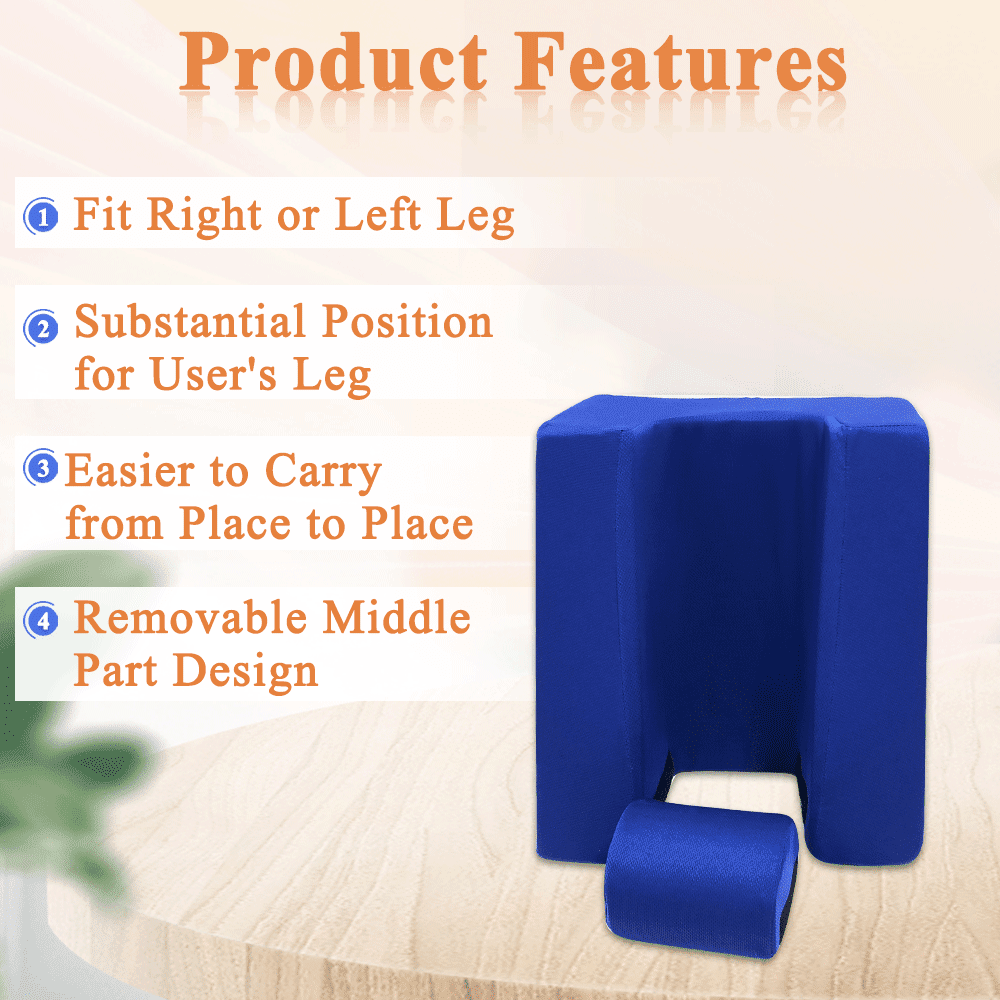Knee Surgery Pillow Leg Elevation Pillow for After Knee Surgery Acl Recovery Leg Sleeping Knee Pillow Wedge Elevated Leg Pillow Knee Elevation Foam Wedge Ankle Support Pillow for Legs Circulation