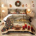 thumbnail image 2 of Erosebridal Window Scene Bed Spread Queen 3pcs,Winter Evening Queen Coverlet Set,Gold,1 Quilt and 2 Pillowcases, 2 of 7