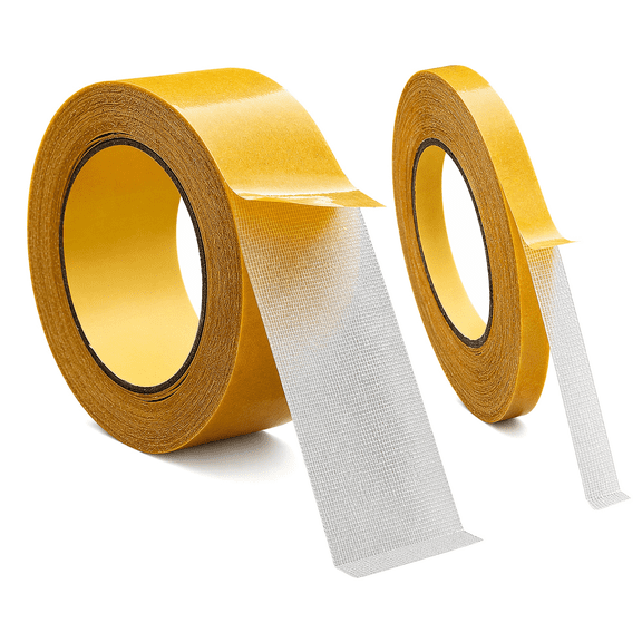 Double Sided Tape for Clothes, Fabric Hemming Tape for Pants, Available in 1cm & 5cm Width, Total 66ft (20cm) No Sew Hem Fabric Tape Double Sided for Clothing, Curtain Carpet Tape, Heavy Duty