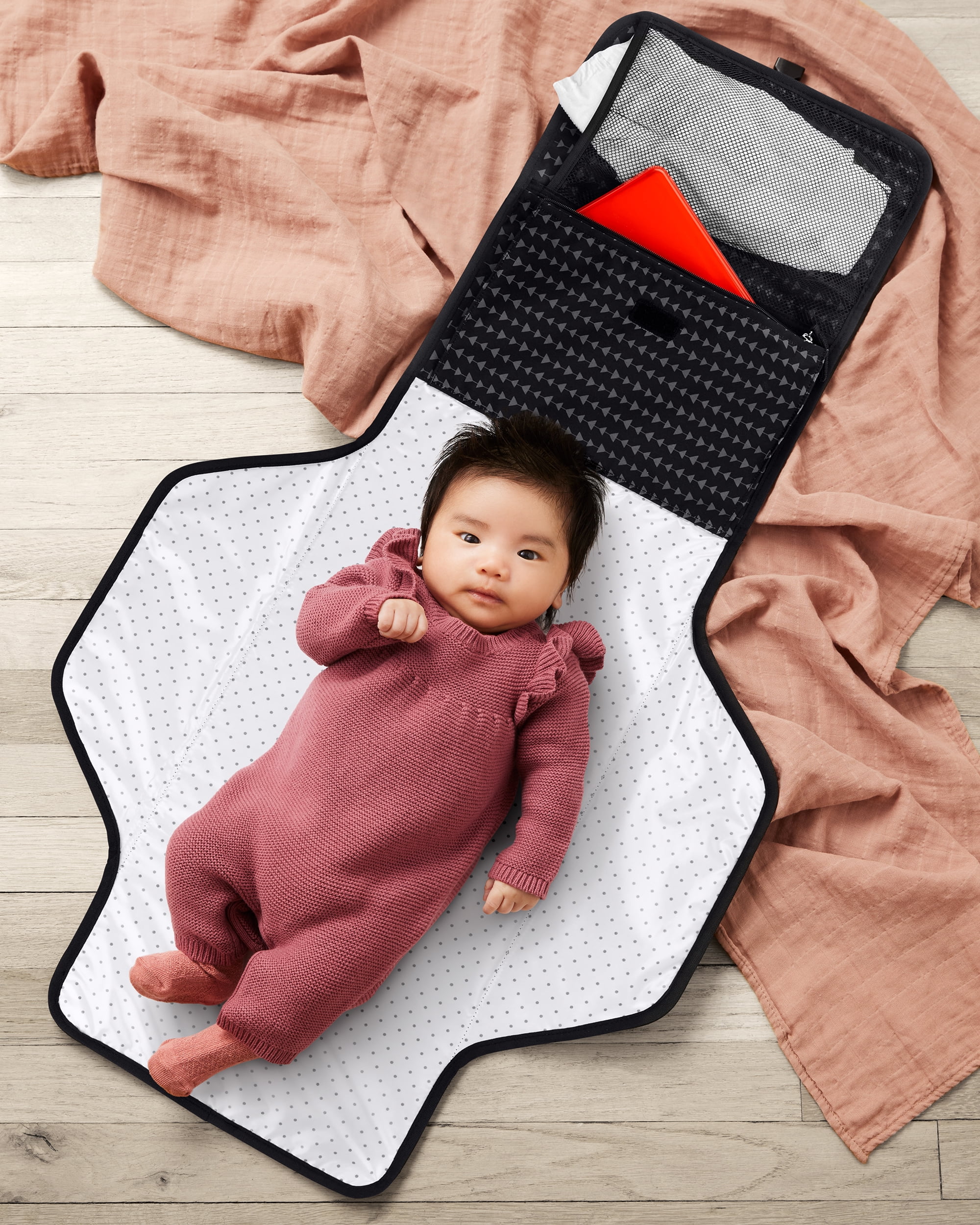 Skip Hop Express Baby Changing Station With Wipes Case, Gray, For All Age Groups