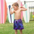 thumbnail image 4 of FORMRS Boys Swim Trunks Quick Dry Mesh Lining Beach Boardshorts, Sizes XS-XL, Dark Mushrooms Pattern, 4 of 7