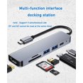 thumbnail image 4 of USB C Hub Adapter,6-in-1 Type C Hub,with 4k Hdmi Output,2 USB Ports,100w USB C Pd Charging,Sd/Tf Card Reader,Suitable for MacBook/Pro/Air/iMac/Ipad Pro and More Typec Devices, 4 of 6