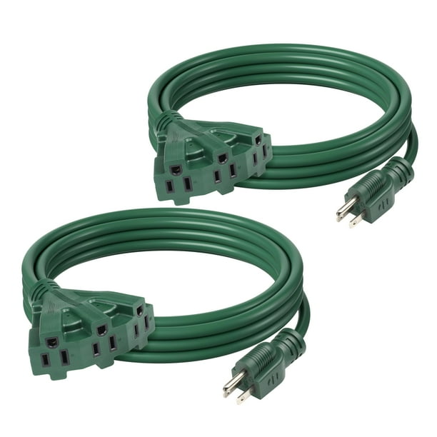 Cable de extensión BN-LINK Outdoor, paquete de 2 unidades, 3 tomas, 3 m, 125 V